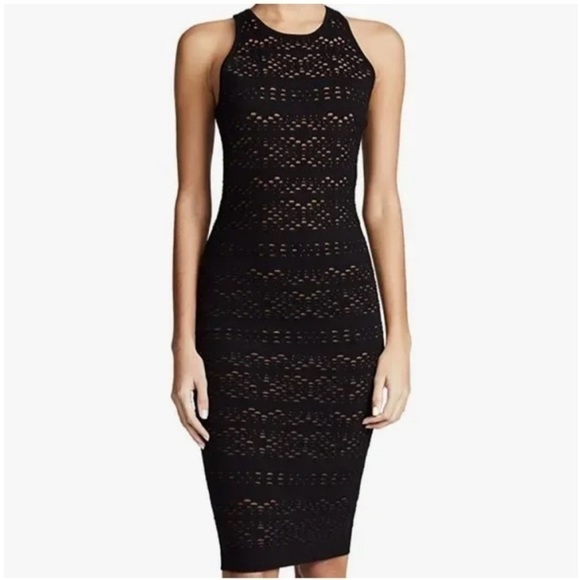 Bailey 44 Dresses & Skirts - Bailey 44 Sleeveless Desperado Bodycon Eyelet Black /Tan Dress
